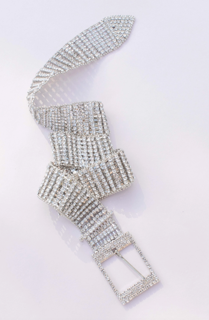 Buckle Up Rhinestone Belt