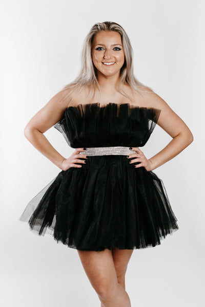 Black Swan Tulle Mini Dress