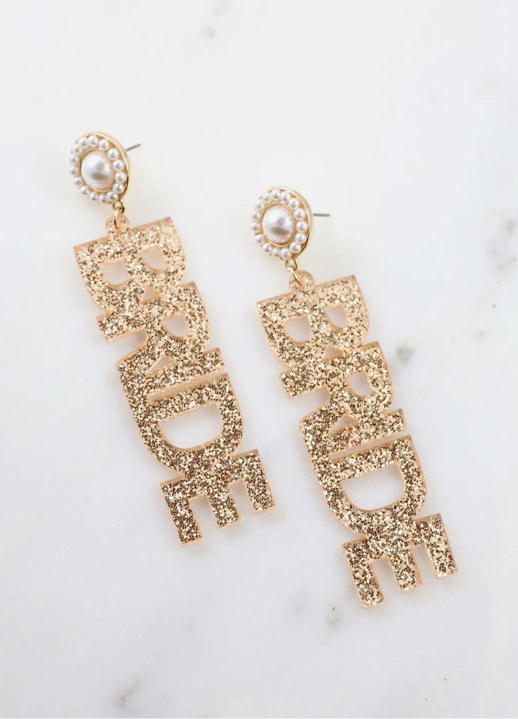 Here Comes The Bride Earrings - Gold